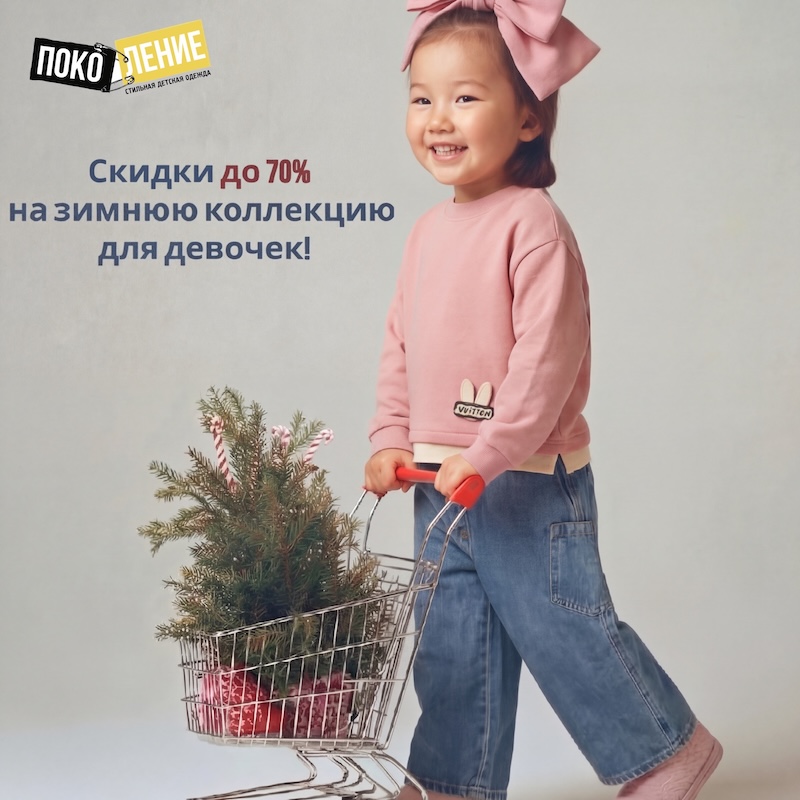 СКИДКИ до 70% на зимнюю коллекцию для девочек!